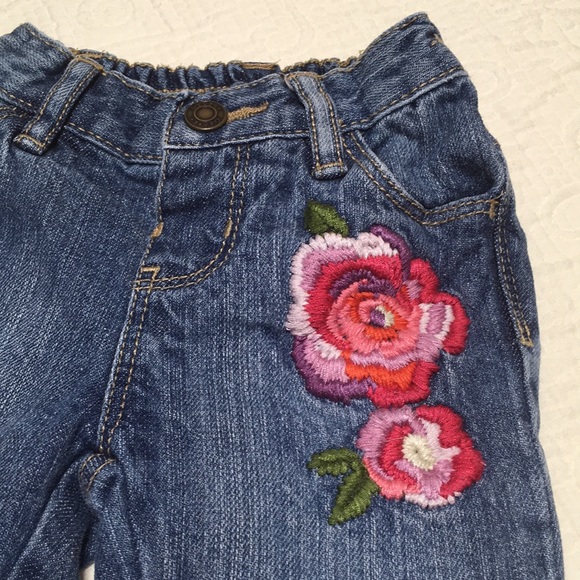 0-3m (6/$20) Embroidered Denim Jeans by George - Picture 4 of 12